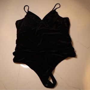 Express Black Velvet Top XL